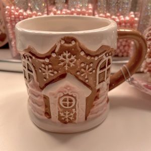 Peppermint and Pine pink gingerbread mug